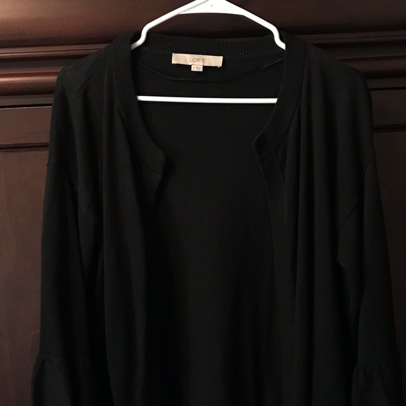 LOFT Open Front Bell Sleeve Cardigan - Picture 2 of 3